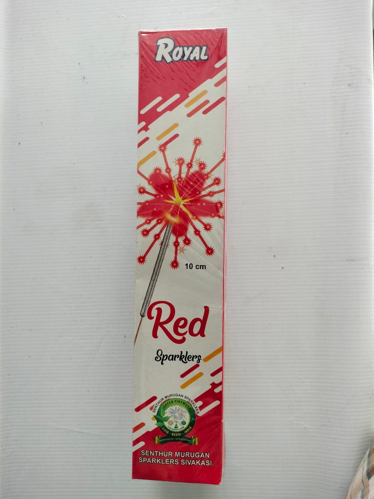 10 CM.RED SPARKLERS